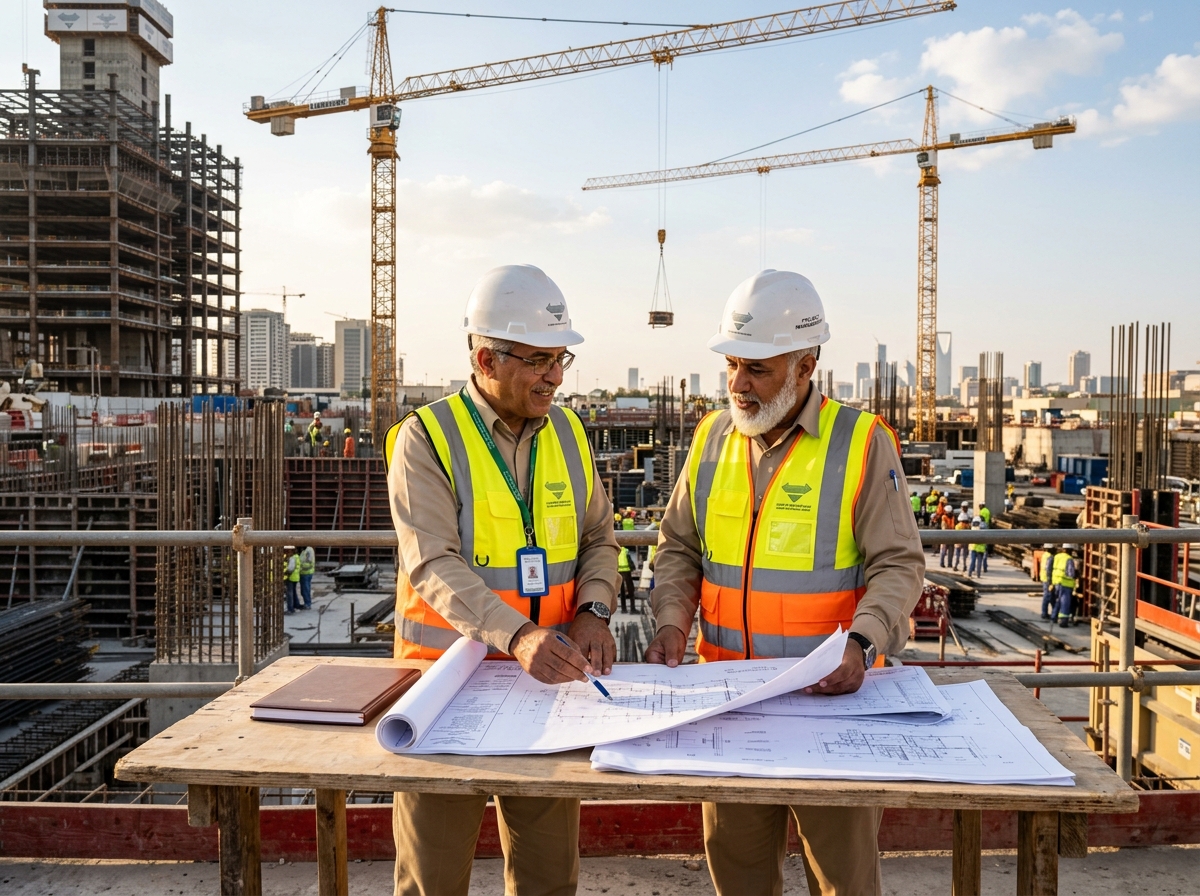 TUHAN Project Directors & Senior Engineers Reviewing Site Plans